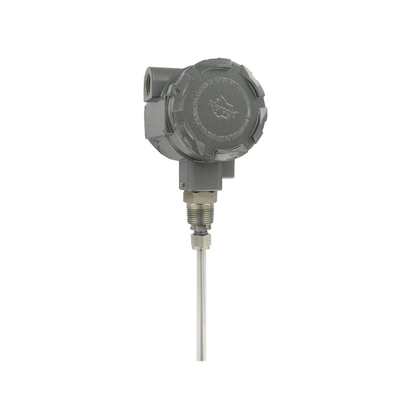 Capacitive level transmitter, weatherproof, rod probe type, 3/4in male NPT, 72in insertion L.